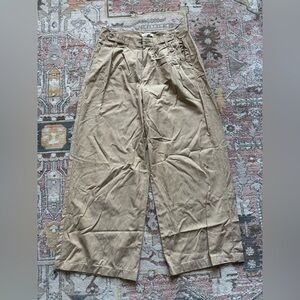 Madewell Harlow Wide-Leg Pant in Khaki